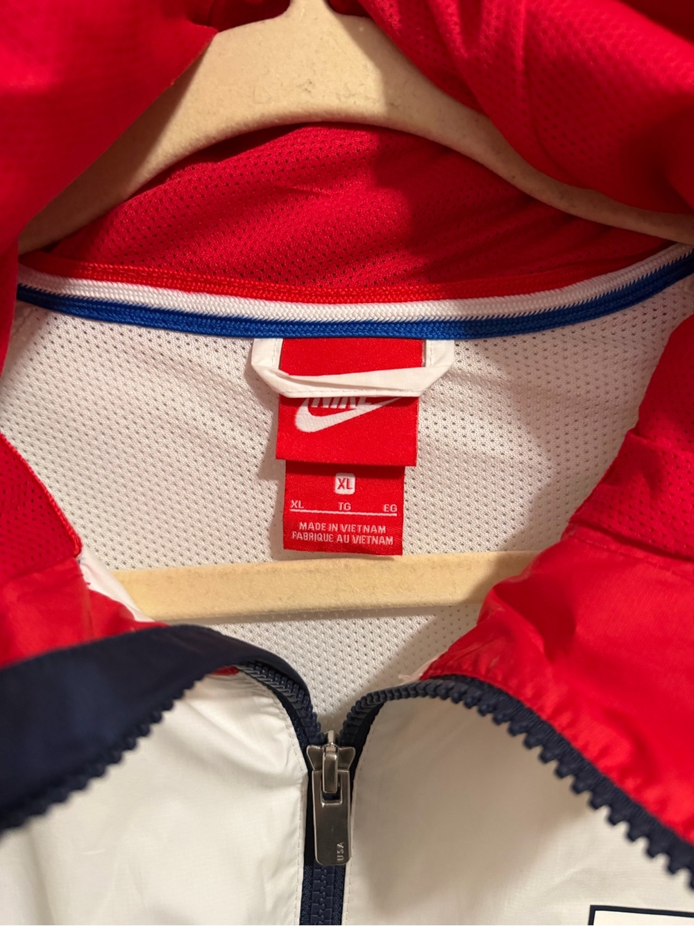 Nike Red, White & Navy Team Zip Jacket - Picture 3 of 4